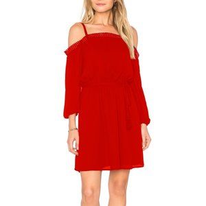 NEW Rebecca Minkoff x Revolve Paradise Red Oversize Off The Shoulder Dress Sz 10